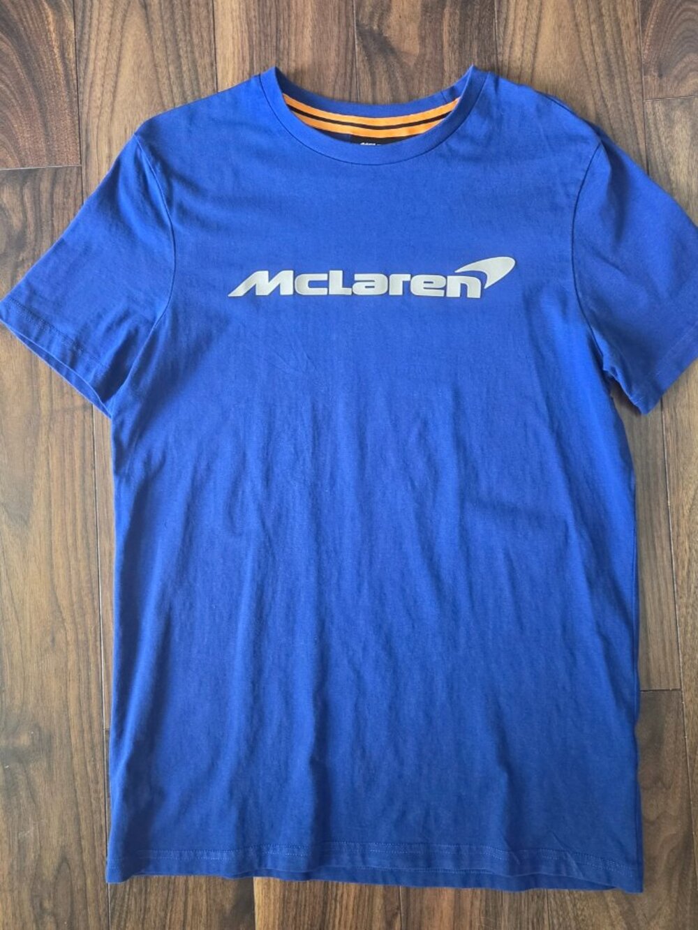 McLaren Racing T Shirt Mens Med Blue Orange Logo Formula 1 F1 Official Team Tee